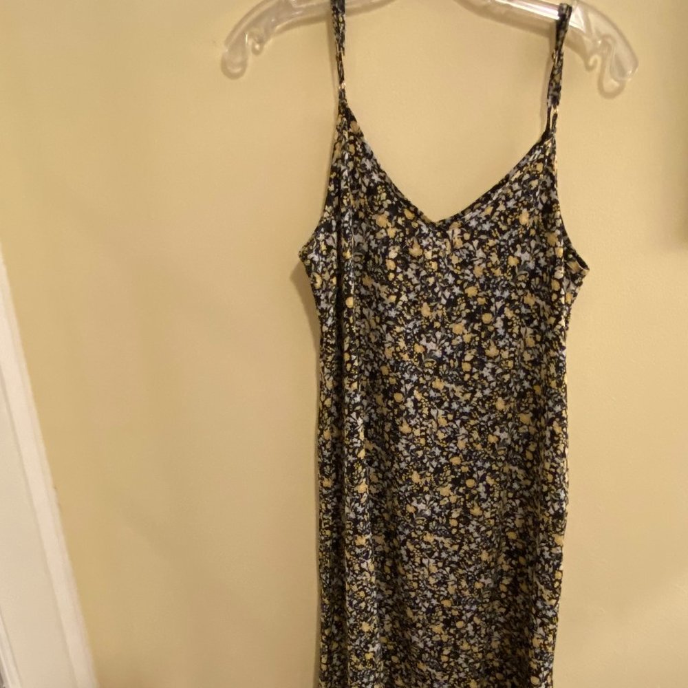 The Natural Life women's floral spaghetti strap empire waist maxi dress  sz sm